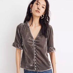 Madewell Velvet “Daylight” Blouse